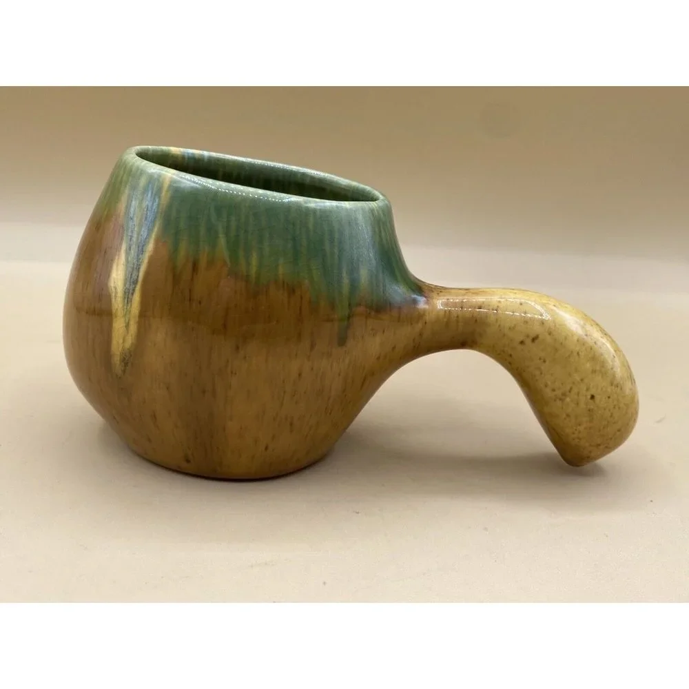 Vintage Popo Galsini Pasadena Gourdware Rare Tiki Mug Gourd Shaped 1950's